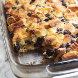 Make-Ahead Dark Chocolate and Cherry Bread Pudding | CC's Table