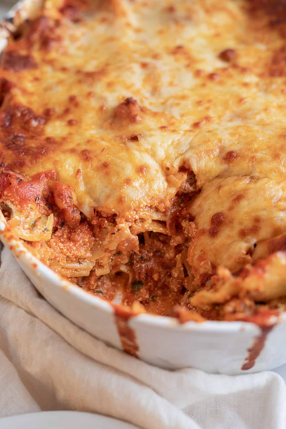 layers inside of lasagna